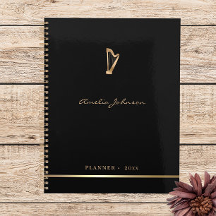 Gold Harp Elegant Music 2026 Yearly Planner