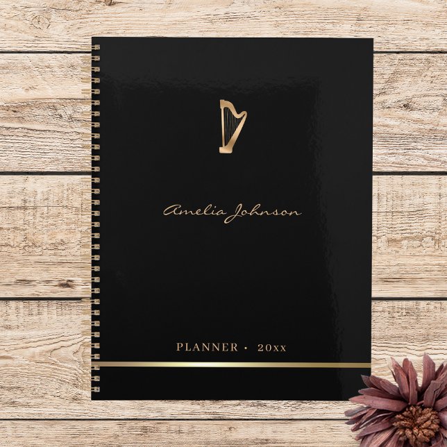 Gold Harp Elegant Music 2026 Yearly Planner (Creator Uploaded)