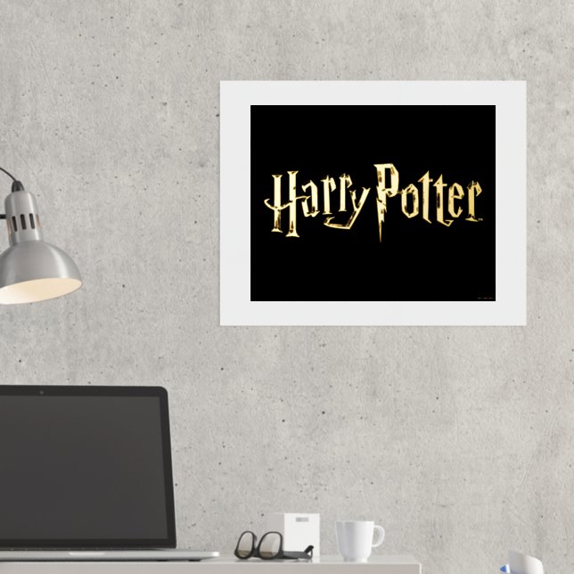 Gold Harry Potter Logo Foil Prints (In Situ (Desk 2))