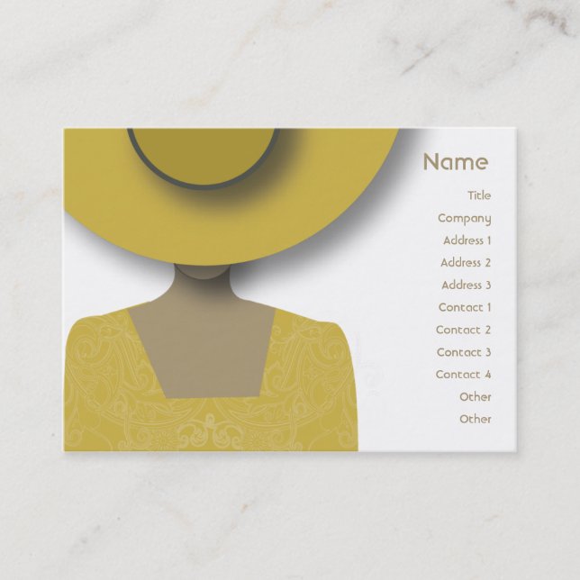 Gold Hat - Chubby Business Card (Front)