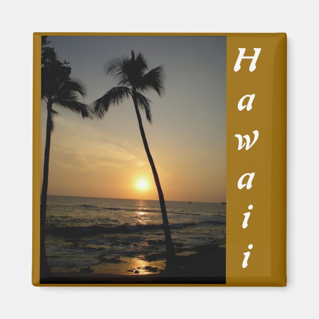 Gold Hawaiian Sunset Magnet (Front)