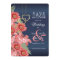 Gold Heart and Coral Flowers - Save The Date