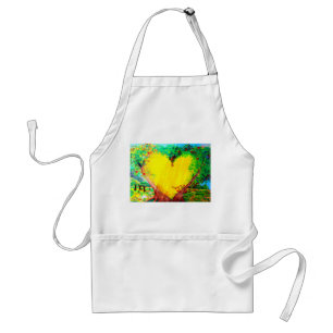 gold heart apron