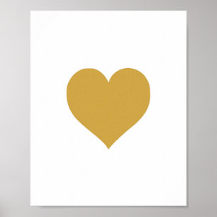 Gold Heart - Art Print - Decor