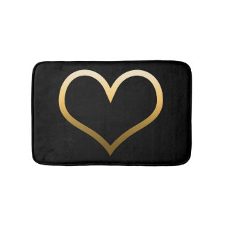 Gold Heart Bath Mat