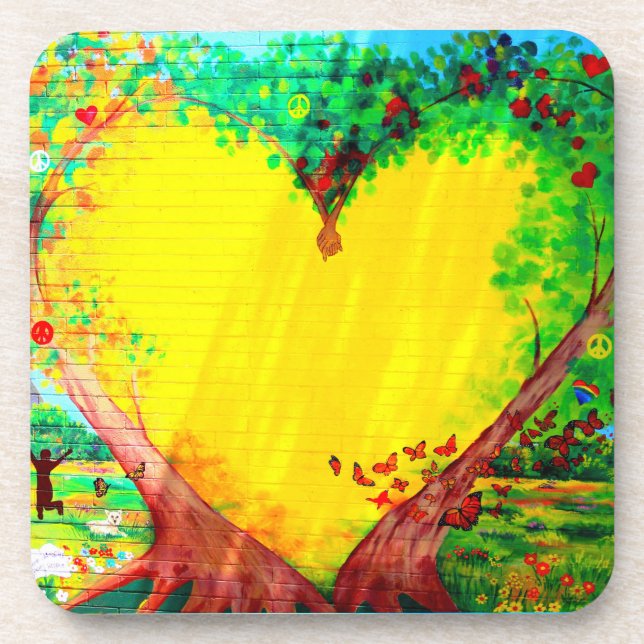 gold heart coasters (Front)