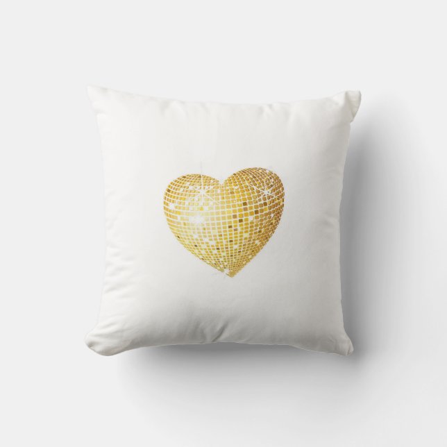 Gold Heart Cushion (Front)