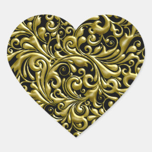 GOLD HEART ENVELOPE & FAVOR SEAL