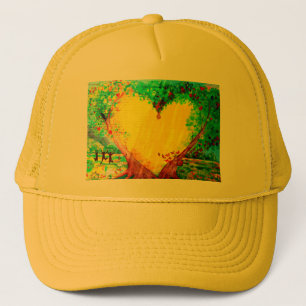 gold heart hat