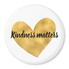 Gold Heart Kindness Matters inspirational quote