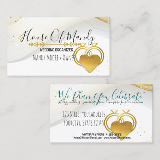 Gold Heart Luxury Modern Professional Branding Business Card