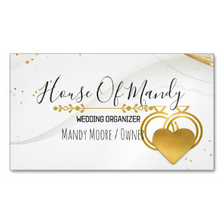 Gold Heart Luxury Modern Professional Branding Magnetic Business Card