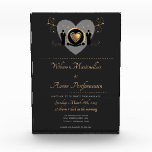 Gold Heart Male Wedding Invite Keepsake Photo Block<br><div class="desc">A wedding keepsake photo block that shows your invitation in a form that you can display in your home. Have a physical reminder of the big day, the love you felt in that moment, and the love that has only grown since. Gold Heart Male Wedding Invite Keepsake Photo Block Holidayday...</div>