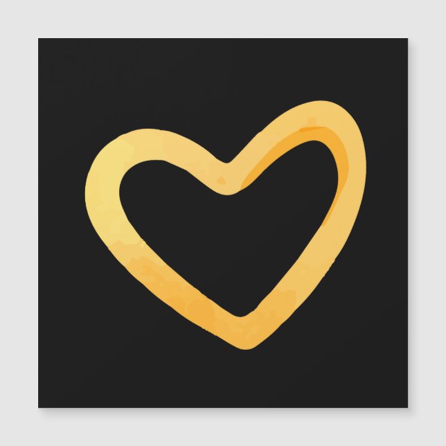 Gold heart on black background (Front)