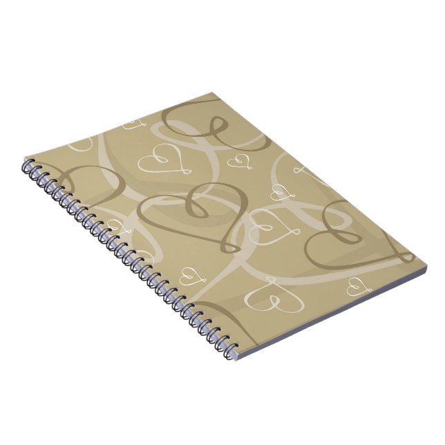 Gold heart pattern notebook (Right Side)