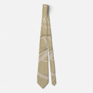 Gold heart pattern tie