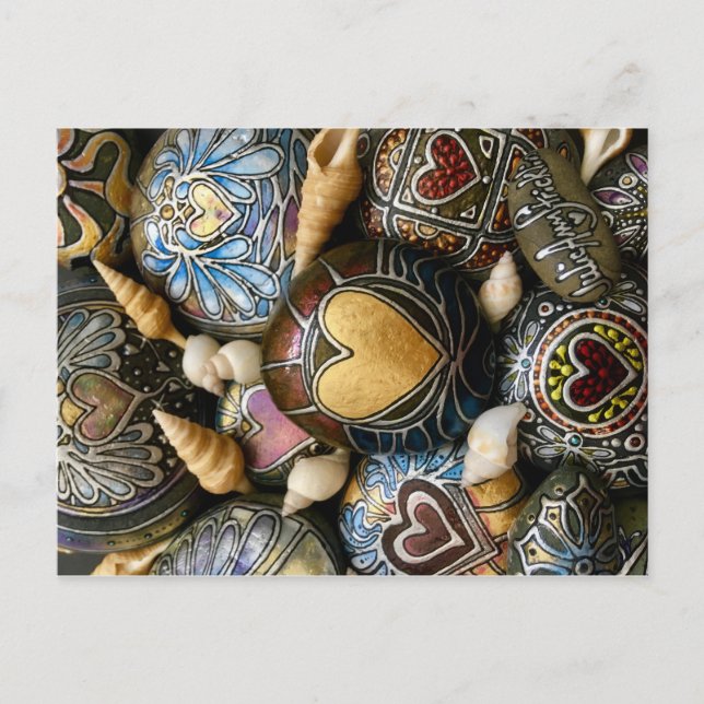 Gold Heart Rocks! By Julie Ann Stricklin Invitation Postcard (Front)