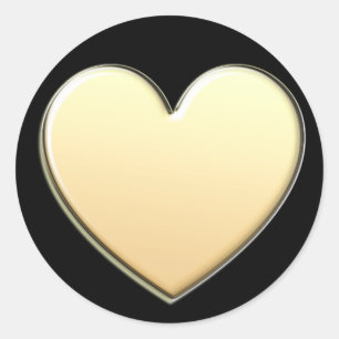 Gold Heart Stickers