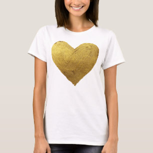 Gold heart symbol of love T-Shirt