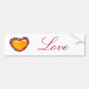 Gold heart Thunder_Cove Bumper Sticker