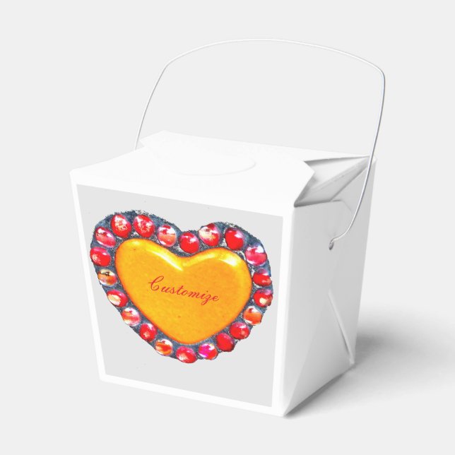 Gold heart Thunder_Cove Guitar Favour Box (Front Side)