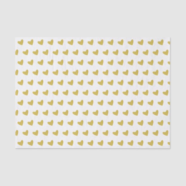 Gold Heart Tissue Paper (Front)