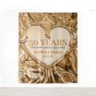 Gold Heart Wedding Anniversary Backdrop