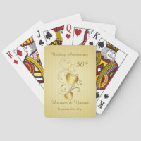 Gold hearts 50th Wedding Anniversary