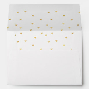 Gold Hearts Envelopes