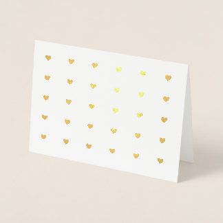 Gold Hearts Foil Card