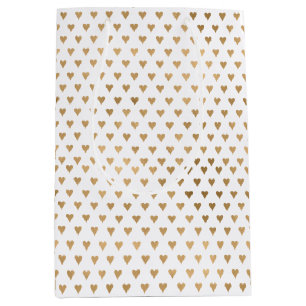 Gold Hearts Medium Gift Bag