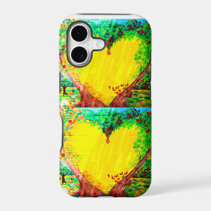 gold hearts phone case