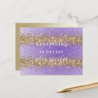 Gold Hearts Sparkle Purple Glitter quote