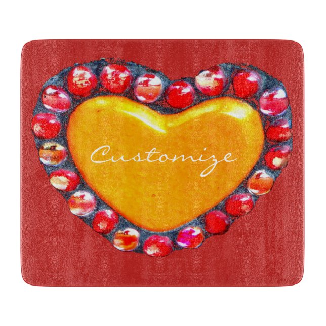 Gold hearts Thunder_Cove Cutting Board (Front)