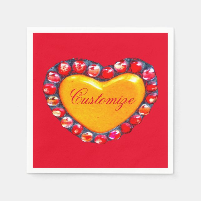 Gold hearts Thunder_Cove Napkin (Front)