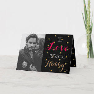 Gold Hearts Valentine's Day Holiday Card