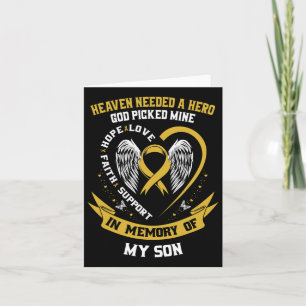 Gold Heaven Needed A Hero God Picked My Son Childh Card