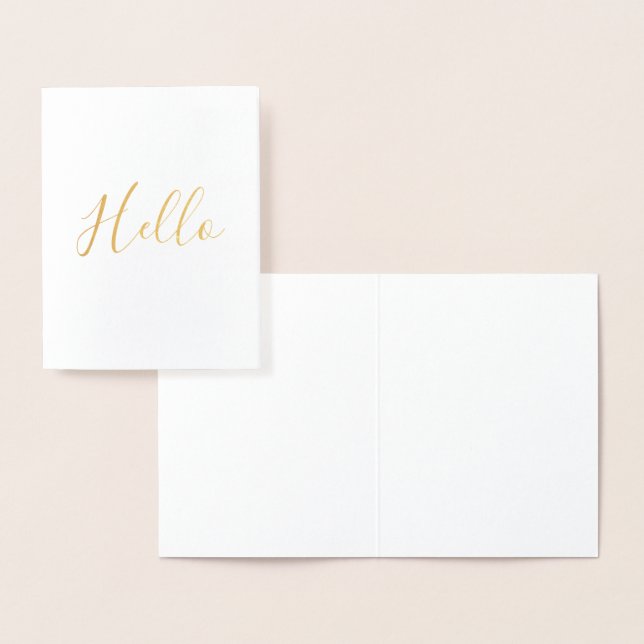 Gold Hello Foil Card (Display)