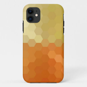 Gold Hexagon Abstract Art iPhone 11 Case