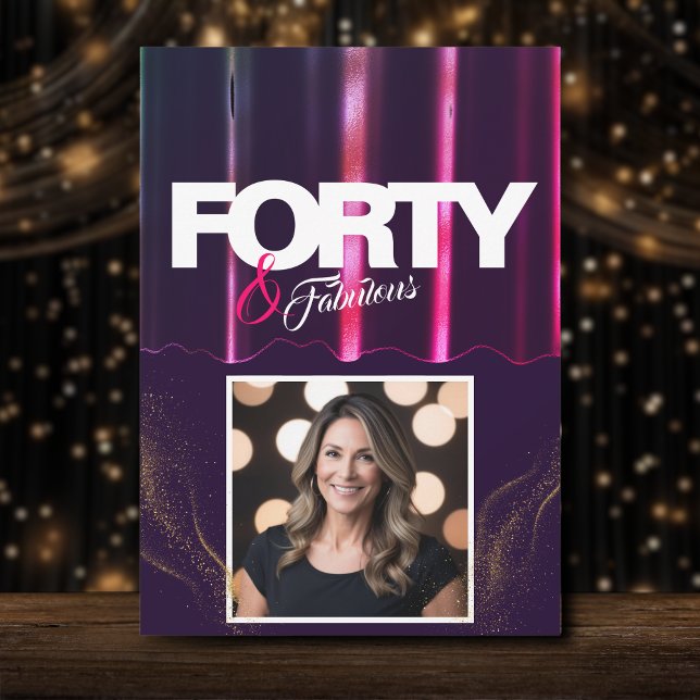 Gold High Heels Elegant 40 & Fabulous Birthday Invitation (Creator Uploaded)