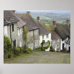 Gold Hill, Shaftesbury, Dorset, England, United Poster