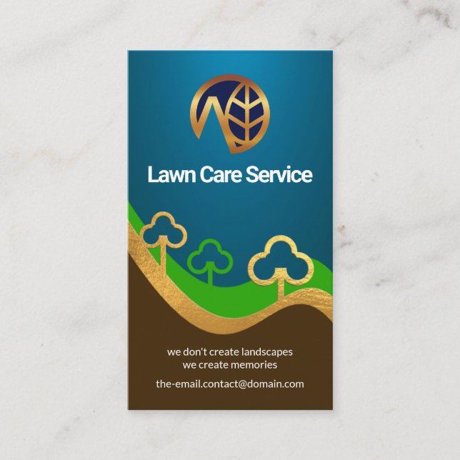Gold Hill Tree Landscape Lawn Care Service Business Card (Front)