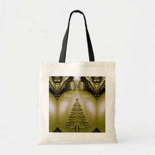 Gold Holiday Christmas Ball Tote Bag