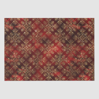 Gold Holiday Christmas Sparkle Elegant Damask  Tissue Paper