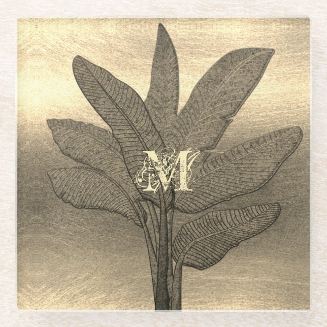 Gold Holiday Season Vibe Glass Coaster (Front)