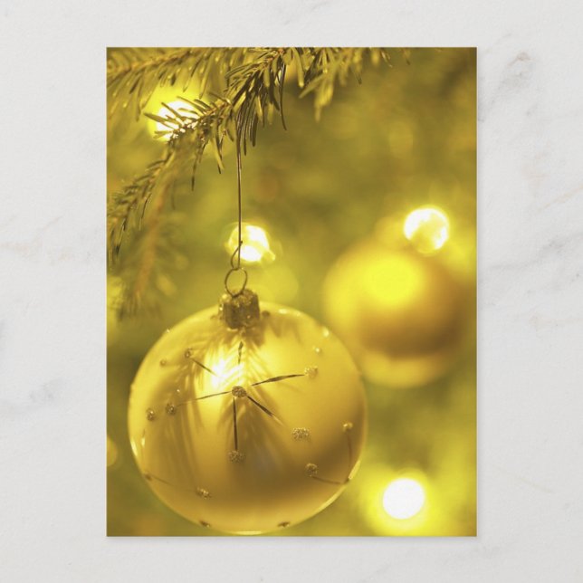 Gold Holiday Tree Decoration (Front)
