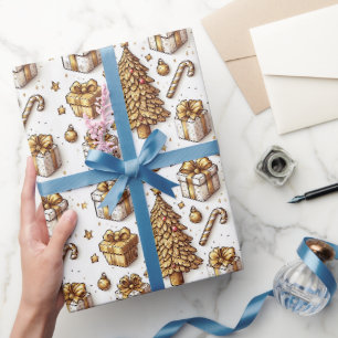 Gold Holiday Wrapping Paper