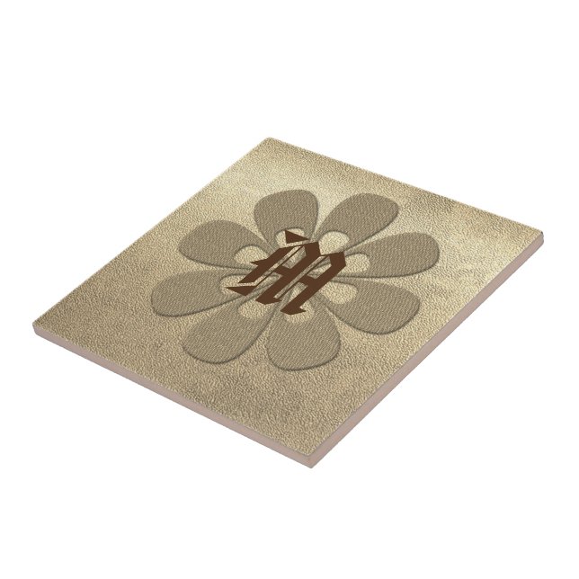 Gold Holidays Vibe Ceramic Tile (Side)