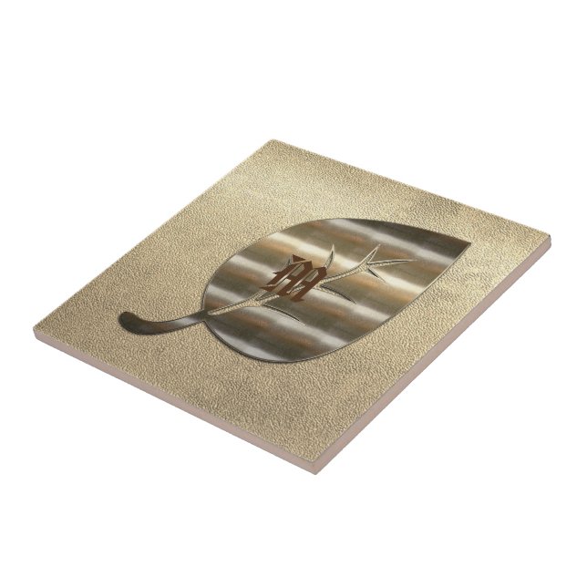 Gold Holidays Vibe Ceramic Tile (Side)