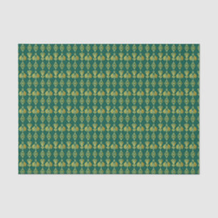 Gold Holly Stars Holiday Glitter Tissue Paper